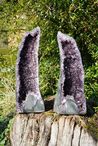 Amethyst drusen paar aus - amethyst,