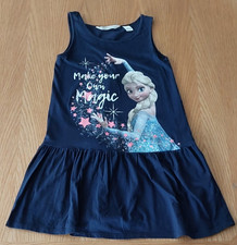 Sommer Kleid Gr.134/140 Mädchen Blau Disney Elsa Eiskönigin