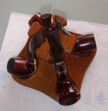 sammler gebrauchte Pfeifen mit Holzständer alle sind in einen guten zustand