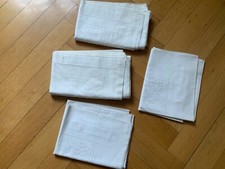 schönes Vintage Bettwäsche Set mit Stickerei: 2 Überschlaglaken + 2 Kissenbezüge