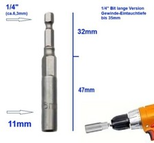 11mm lang Nuss Steckschlüssel Bit 1/4" für Akku Schrauber