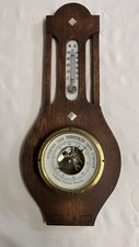 Holz Barometer/ Thermometer um