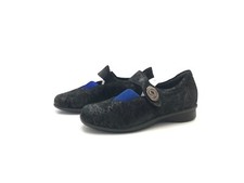 Fidelio Damen Halbschuhe Slipper Loafers Freizeit Schwarz Gr. 37 (UK 4)