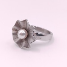 ⭐ Swatch Ring Fingerring Damenring Dame Perle Zirkonia Stein Silber 230 ⭐