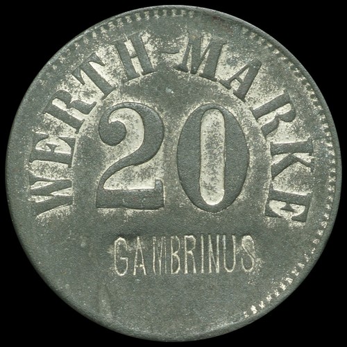 Biermarke pfennig zink - biermarke:, pfennig,
