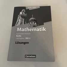 Mathematik Leistungskurs MA-3.Qualifikationsphase.Lösungen zum Schülerbuch