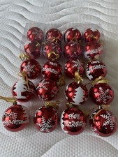 20 Christbaumkugel Weihnachtskugeln 6 Kugel Noch Original Verpackt Rot