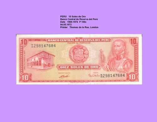 Peru soles 1972 unc p - soles,