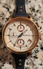 FOSSIL ES3838 Uhr für Damen mit Chronographenwerk und Lederarmband, TOP!!!