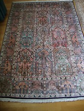 Seidenteppich 127 x 184 cm, Ghom-Felderteppich