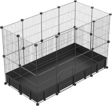 PILIN Kaninchen-Gehege, Metallzaun, Drahtkäfig wasserdichte Matte, 30x38 24 STK.