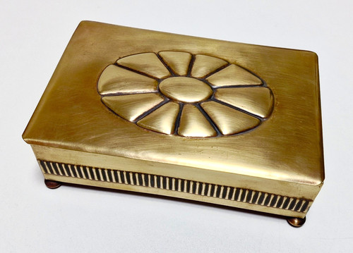 Art deco messing deckeldose - deco,