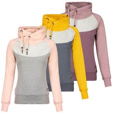 ALIFE AND KICKIN Damen Sweatshirt Sweater Pullover Pulli Colorblocking meliert