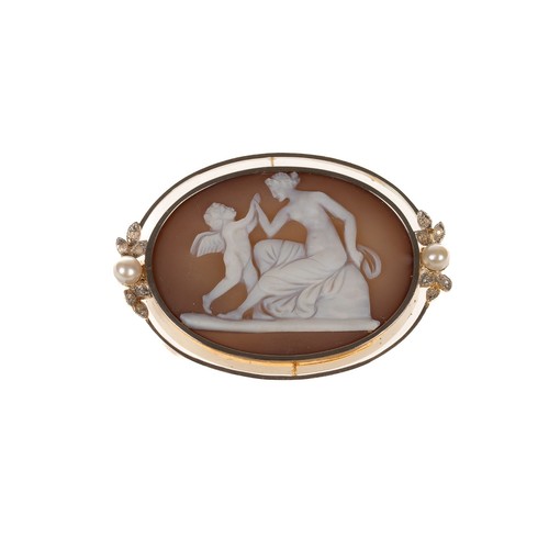 Achat brosche cameo gold - brosche,
