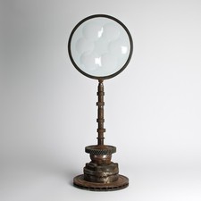 Eisen Glas Skulptur Feliciano Béjar Custodia (Magiscopia) signiert 1989 Prismen