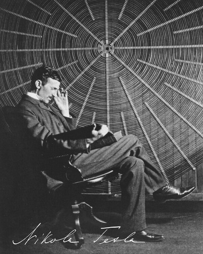 Repro autogramm nikola tesla - -,