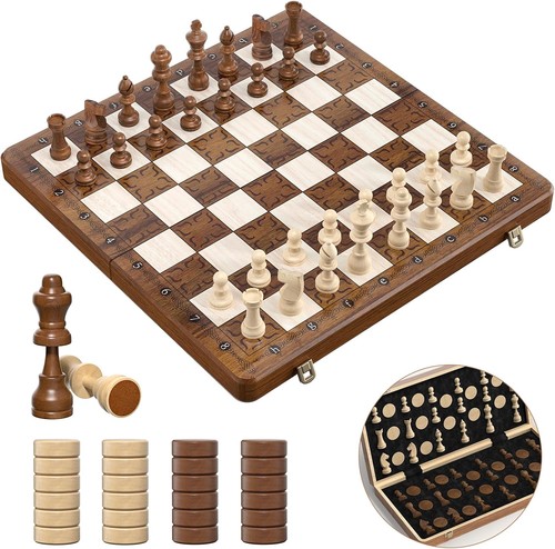 Magnetisches schachspiel 2in1 - schachspiel,