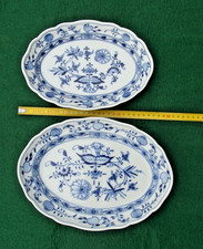 Altes Meissen 2 ovale Servierplatten Zwiebelmuster
