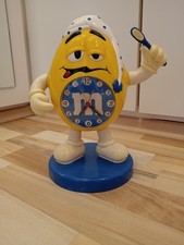 M&M Wecker Uhr, Gelb/Blau Schlafmutze Mit Zahnburste, 26 cm Hoch