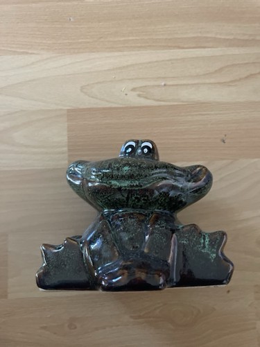 Frosch figur keramik sitzend - frosch,