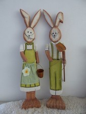 2 große XXL Osterhasen Holz