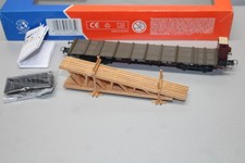 Roco 47185 4-Achser Rungenflachwagen mit Dachbalken KPEV Spur H0 OVP
