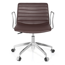 hjh OFFICE Bürostuhl Sitzmöbel HomeOffice Kunstleder braun Designarmlehnen