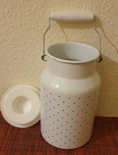 Milchkanne weiß mit - milchkanne,
