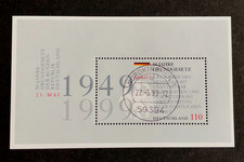 Block 48 Bundesadler 50. Jahre Grundgesetz mit Tagesstempel Nordkirchen