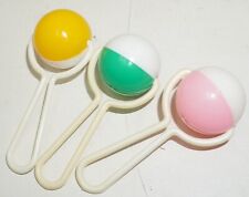 Rassel Klapper für Puppe Spielzeug DDR 3 Stück 7cm /P2