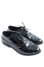 ASOS Schnürschuhe Damen Halbschuhe Gr. DE 38 schwarz Glanz-Optik