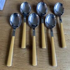 WMF Torino Besteck Gelb 6 Suppenlöffel / Menülöffel Set 2