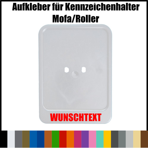 Aufkleber wunschtext - 1x,
