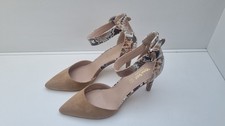 Damen Schuhe Pumps Spitz geschlossene Riemensandale Schlangenoptik Gr. 40