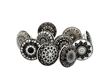 Schwarz-Weiß Mosaik flache