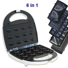 6in1 Waffelautomat + Nussbäcker + Fisch + Grill + Donut-Maker Sandwich BAC3000 