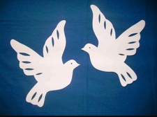 Fensterbild Tonkarton 2 Tauben