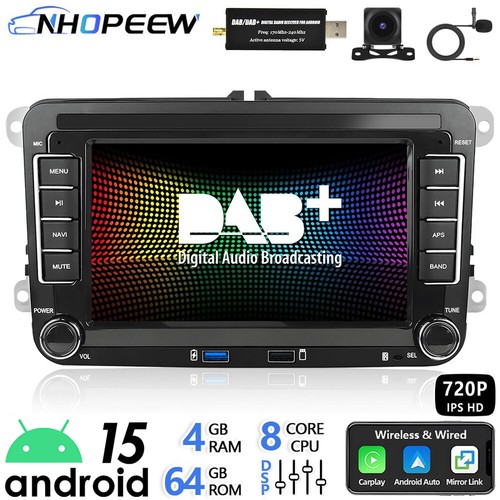 Carplay autoradio dab 64g - autoradio, 4+64g