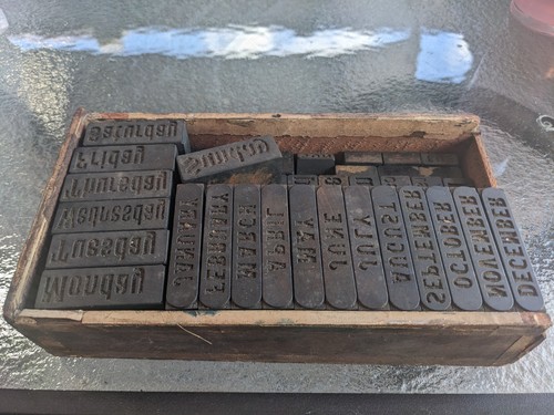 Vintage buchdruck kalender - vintage,