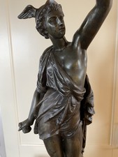 Antike Hermes Figurenlampe um