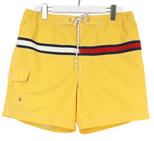 Tommy Hilfiger Badehosen Herren Medium Gefüttert Kordelzug Gelb Taschen