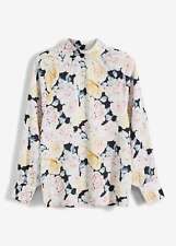 Bluse mit Ballonärmeln Gr. 38 Schwarz Geblümt Damenbluse Shirt Tunika Neu*