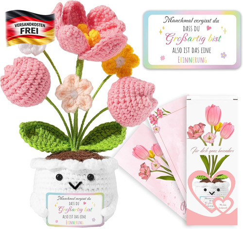 Häkelblumen glücksbringer - häkelblumen,