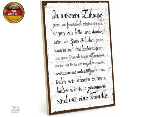 Typestoff holzschild mit - holzschild,