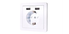 Silvercrest USB Steckdose Einbausteckdose mit 2fach USB Schuko-Stecker
