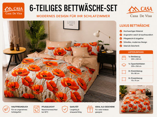 Teiliges bettwäsche set - 6-teiliges, bettwäsche-set
