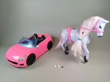 Bundle Barbie 🐴💗 x2 Cabrio & Pferd, gebraucht, ab 3 4 5 Jahre | ✅ geprüft 
