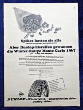 Dunlop Spikereifen,  originale Werbung aus 1967