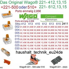 ? Wago® Klemmen Serie 221 - 412, 413, 415, 612, 613, 615, 2411 und 2273-2401?