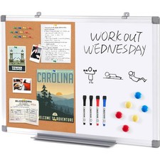 Whiteboard Magnettafel Pinnwand Kork 60x45cm Büro Küche Schule aluminium